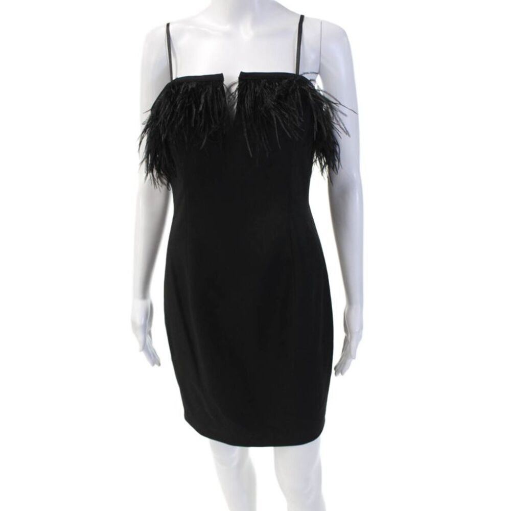 Aidan Aidan Mattox Women Bodycon Mini Dress Black Sleeveless Zip Size 8